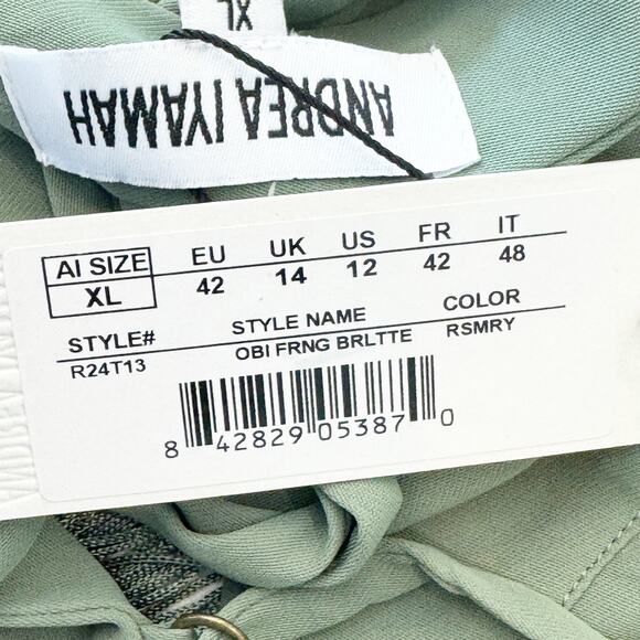 Andrea Iyamah Obi Bralette Fringe Top Size XL NWT - Picture 11 of 11